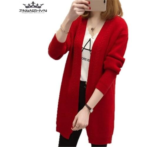 Tnlnzhyn 2019 Spring Autumn Fashion Women cardigan sweater Long Sleeve loose knitted Cardigan Womens Female Cardigan Y539