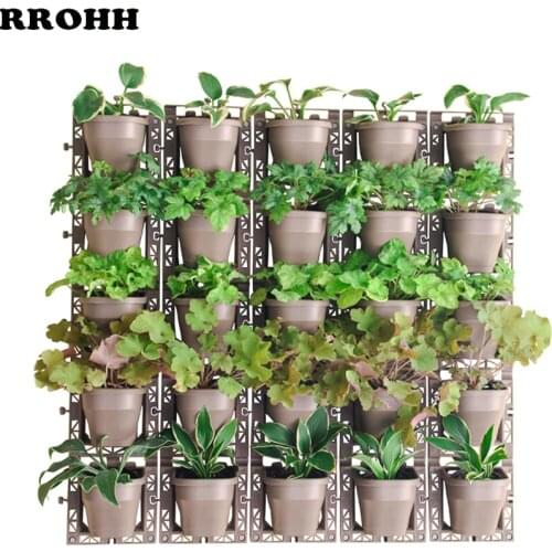 Balcony Three-dimensional Flower Pot Potted Wall Hanging Combination Plant Flower Wall Vertical Plant Wall Hanging Flower Pot