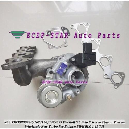 Free ship Turbo K03 53039880248 53039880150 53039880142 For VW Golf 5 6 Polo Scirocco Tiguan Touran BWK BMY BLG CAVB 1.4L TSI