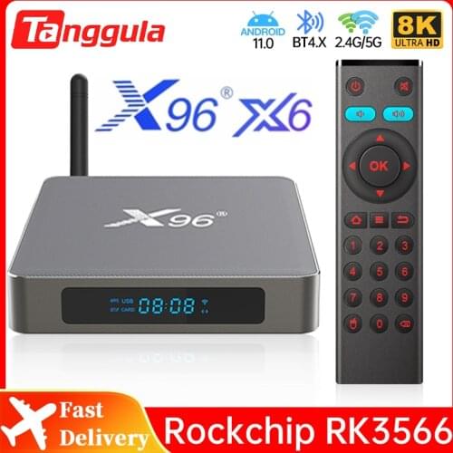 X96 X6 Smart Android 11 TV BOX 2.4G&5.8G Wifi 4G 32G 64G 128G 8k 3D TV receiver Youtube Media playe High Qualty TV box