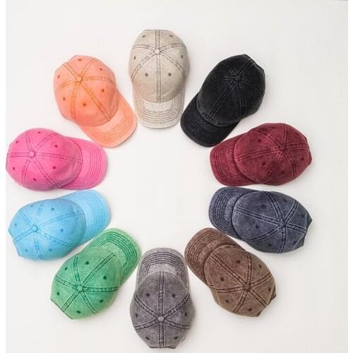 High Quality Washed Cotton Baseball Cap Women Men Vintage Snapback Hat Adjustable Trucker Outdoor Caps Casual Dad Hat