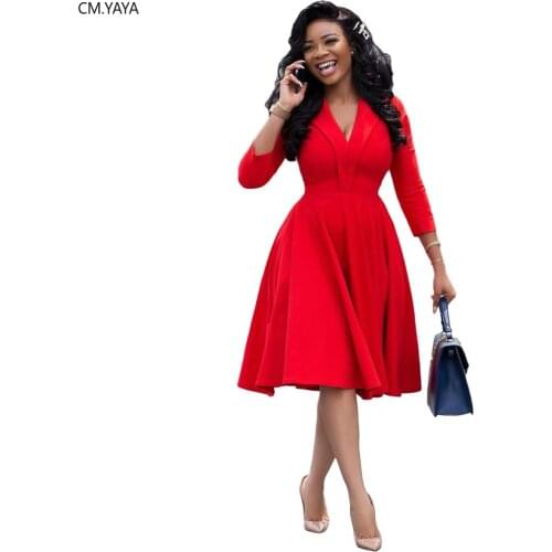 Women Winter Autumn Midi Dress Deep V Neck Knee Length Pleated Dress Night Club Bandage Office Lady Solid New Dresses GL9175