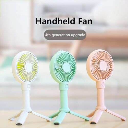 1PC Hand-held Mini Fan USB Charging Long Battery Life Silent Portable For Desktop Electric Fan With Bracket Adjustable Dropship