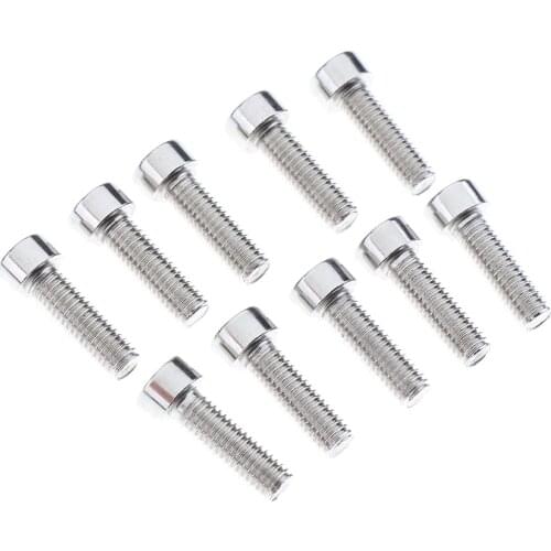 10Pcs 5mm Bike Water Bottle Cage Bolts Cycling Bottle Holder Bracket Hexagon Hex Socket Screws Tornillos douille vis