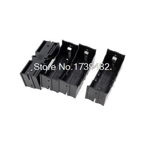 4Pcs Plastic Single 26650 Battery Holder Case Storage Box Black