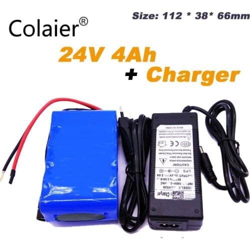 Colaier 24V 4000 18650 Battery pack 25.2V 4000mAh Rechargeable Battery Mini Portable Charger For LED/Lamp/Camera
