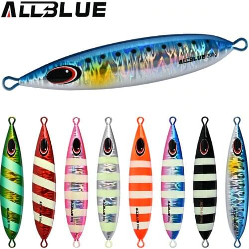 ALLBLUE CXW Metal Jig Fishing Lure 200g/300g/400g Off Shore Slow Pitch Jig Super Hard Lead Vertical Jigging Spoon Fishing Tackle