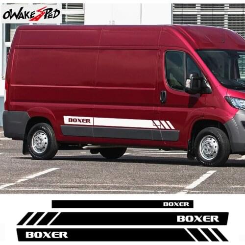 Car Door Side Skirt Decor Stickers Sport Lattice Styling For Peugeot Boxer L1 L2 Auto Body Vinyl Decals Automobile Accessories