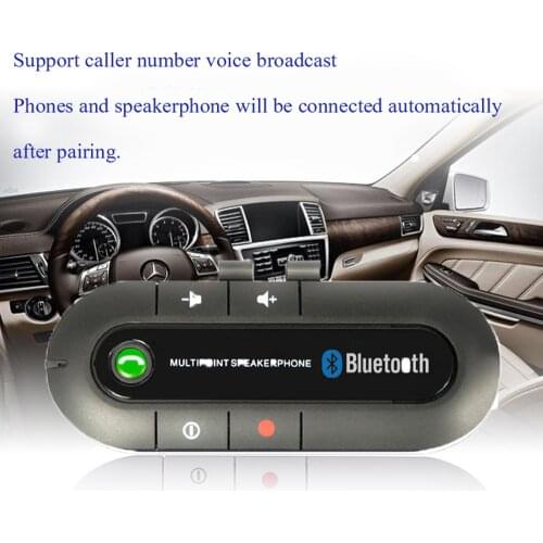 HOt Sale Wireless Handsfree Car Bluetooth Kit 4.1 Sun Visor Bluetooth Speaker Speakerphone MP3 Music Player Car Charger