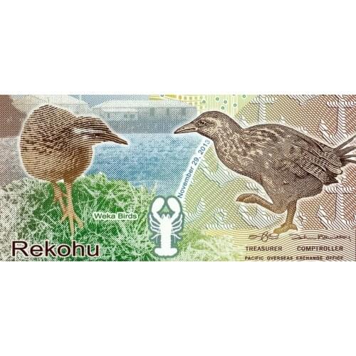 CHATHAM ISLANDS 1 KOHA 2013 Polymer UNC Original Fancy Note