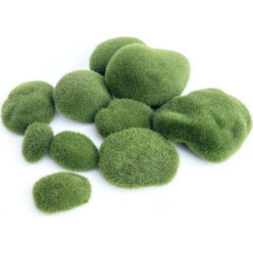 10pcs Artificial plants Delicate Simulation Of Moss Stone Moss Fake Plants home Room decor decoration salon house objects