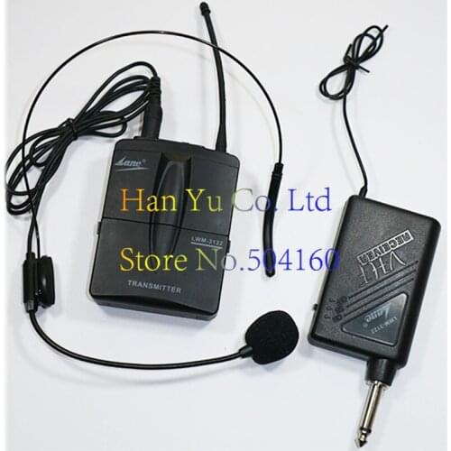 Lwm-3122 Headset Wireless Microphone System output 6.5 plug Cordless Lapel Mic for Musical Instrument Teaching Speech Computer