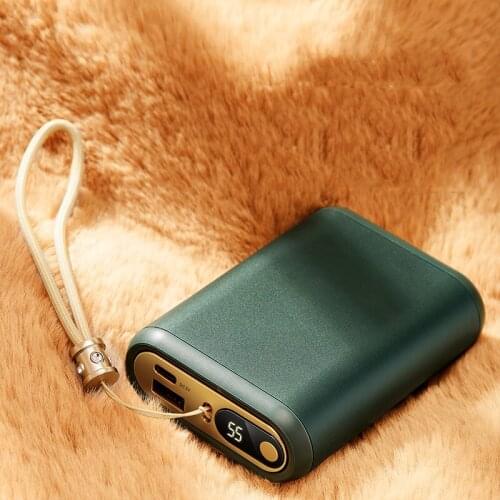 Mini Hand Warmer Heater 10000mAh Poverbank Portable Charger External Battery for Samsung iPhone 12 11 Xiaomi Power Bank for Gift