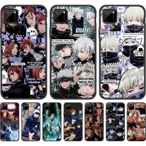 Jujutsu Kaisen Anime TPU Case For OPPO Realme 8 6 7 Pro 1 2 3 5 5i 5S 6i 7i Case Cover Realme X50 X7 XT X2 Pro Capa Black Bumper