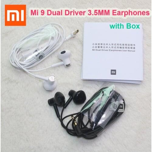 Xiaomi Mi Dual Driver Headphone Sport 3.5mm In-ear Earphones Earbuds Wired With Mic For Redmi Note10 9 8 K30 K20 Pro cc9 9T CC9