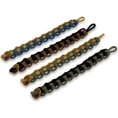 YOUGLE Outdoor Survival Chic 24.5cm 550 Parachute Lanyard Cord Paracord Bracelet Emergency Gear Kit For Camping Hiking