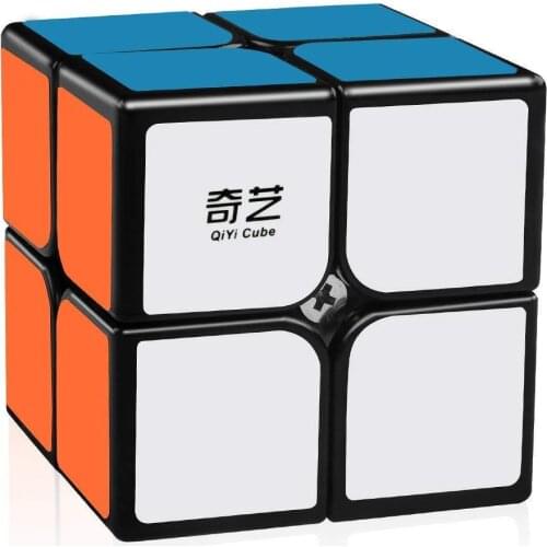 Qiyi Qidi 2x2 Speed Cube Magic Cube 2x2x2 3D Puzzle Twist Toy for Kids Black Professional Ultra-Smooth Safe ABS 1PCS 50mm