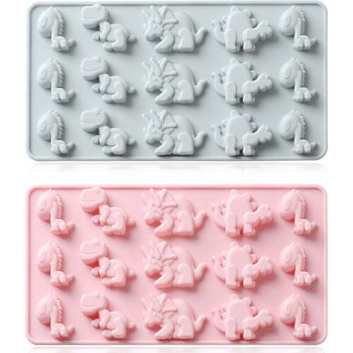 Mini Dinosaur Silicone Chocolate Mold Childrens Food Supplement DIY Cake Decorating Tools Fudge Molds Baking Accessories