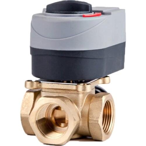 Motorized ball valve brass ball valve thermostatic mixing valve thermostat valves 3 way valves Floor heating system