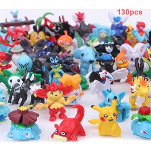 Takara Tomy 130pcs Pokemon Dolls Pocket Monster Pikachu Figures Model Toys Action Figure Kids Gifts 5CM