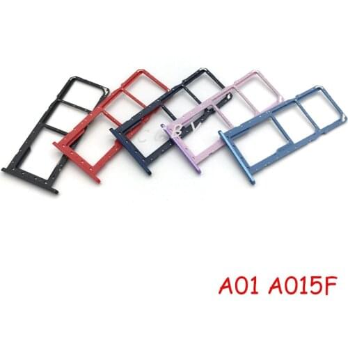10PCS Sim Card Tray SD Reader Holder For Samsung Galaxy A01 A015F A11 A115F Dual SIM Card Tray Slot Holder
