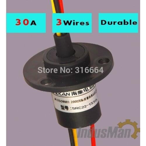 10pcs/pack Wind turbine slip ring 30A x 3rings capsule slip ring connector diameter 22mm