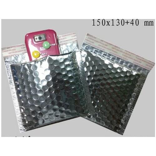 13*15cm+4cm Small Gold mailing bags, Sliver Aluminum bubble shipping bag, padded envelopes bubble mailers