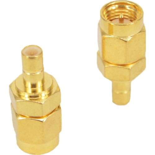 2 Pieces SMA to SMB Adapter SMA Male Plug to SMB Male Goldplated RF Coax Connector Adapters Straight