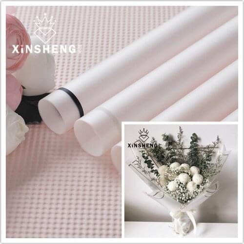 20pcs Transparent Golden Frame Flower Wrapping Paper 60*60cm Waterproof Jelly Film Bouquet Wrapping Paper Florist Gift Wrapping