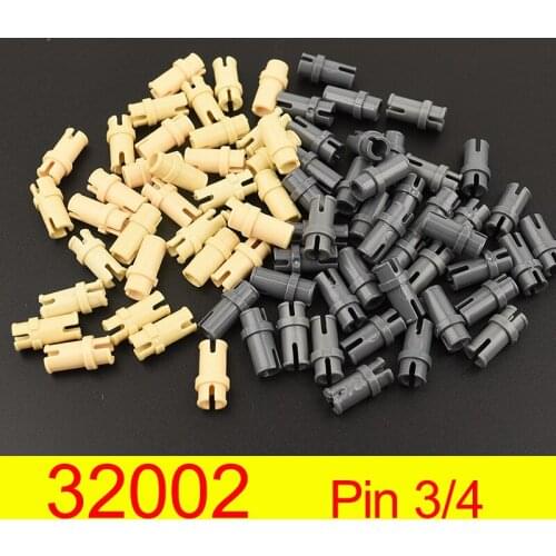 50PCS 32002 Axle Pin 3/4 Building Block Bricks Accessories Parts MOC DIY Education Connector High-Tech Toys