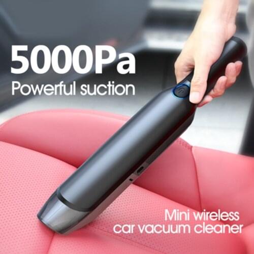 5000Pa Car Vacuum Cleaner Handheld Wireless Vacuum Powerful Cyclone Suction Rechargeable Wet And Dry Auto Car Vacuum Cleaner