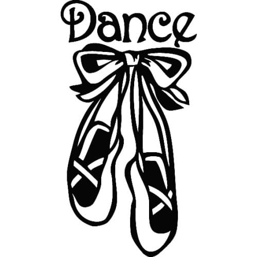 Dance Ballet Shoes Waterproof Decal for Car Girls Car Stickers CZ04