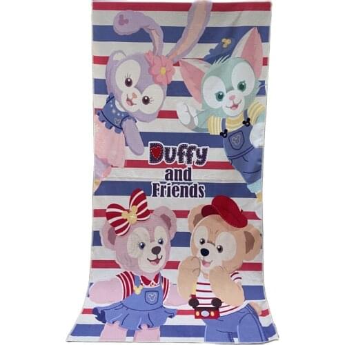 Disney Duffy bear StellaLou Bath Towel Private Pluto Chip & Dale Baby Bath Wrap Blanket Soft Children Beach Towel Home Swimming