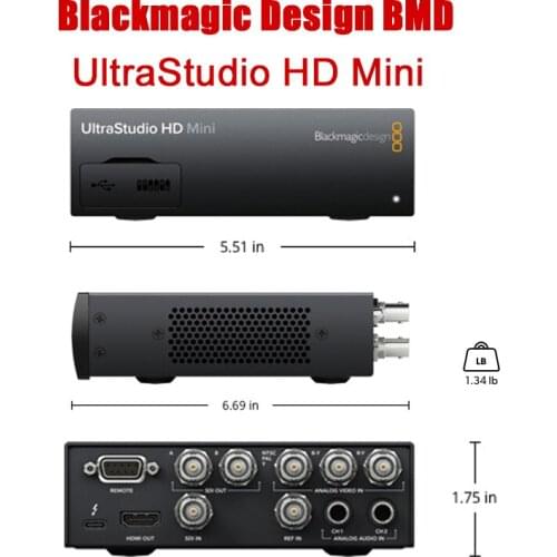 Blackmagic Design UltraStudio HD Mini 3G SDI Remote Control Professional Recorder BMD Broadcast Switcher Capture Output Box