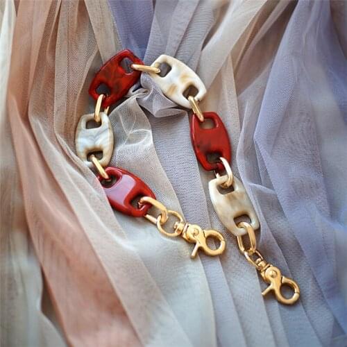 Bags Chain Women Acrylic Bags Parts Short Wrist Chain for Bucket Bag Purse Vintage Handbag Chain Bag Accessories Replacement DIY