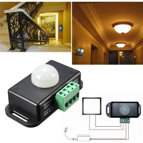 Home Security Alarm Systen Automatic Infrared PIR Motion Sensor Switch for LED Light Infrared Motion/Movement Sensor Detector