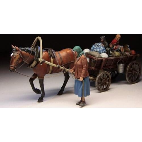 1/35 Scale WW2 Soviet refugees WWII Figure Resin Model Kit Free Shipping