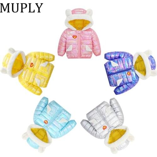 Fleece Winter Kids Jackets For Girls Boys Warm Thick Velvet Childrens Coat Baby Outerwear Infant Overcoat