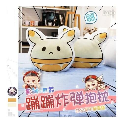 Game Anime Genshin Impact Klee Bomb Throw Pillow Cute Plush Doll Siesta Cartoon Sofa Bed Cushion Creative Xmas Gifts Game Anime