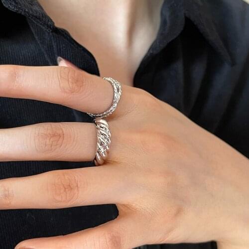 Hot Sale New Opening Adjustable Rings For Women Winding Retro Design Korean Fashion Creative Simple Lady Trendy Jewelry BOYULIGE