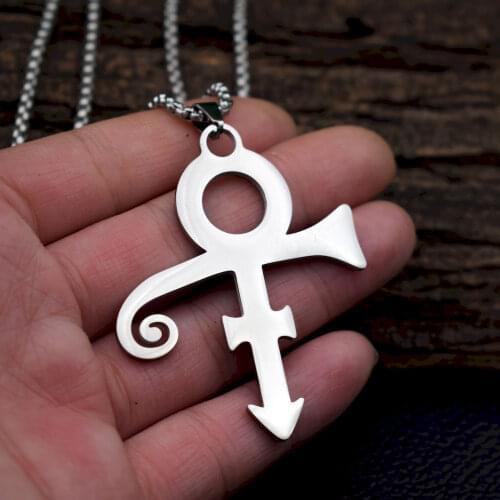 Stainless steel prince symbol necklace love pendant he Minimalism Artist Love Symbol Prince Necklace Jewelry