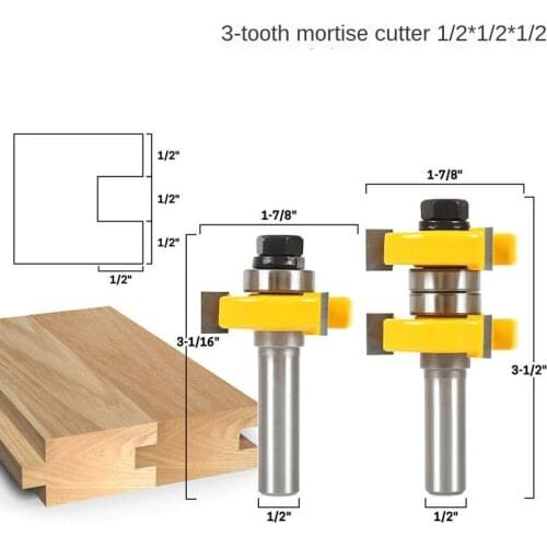3 Tooth T Tenon Type Combine Knife Puzzle Knife Floor Knife Carpentry Milling Cutter Carving Machine Cutter Head Exit