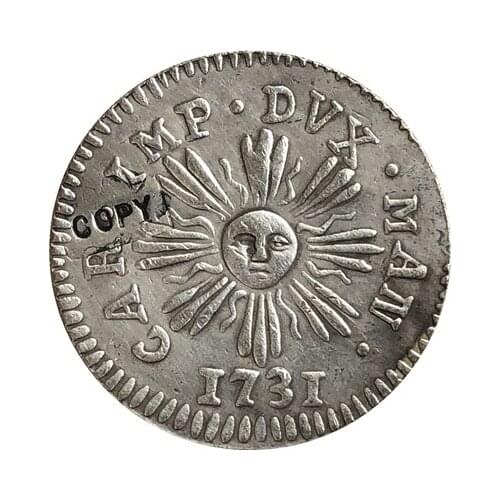 Italy 1 Soldo Charles IV 1731 copy coins