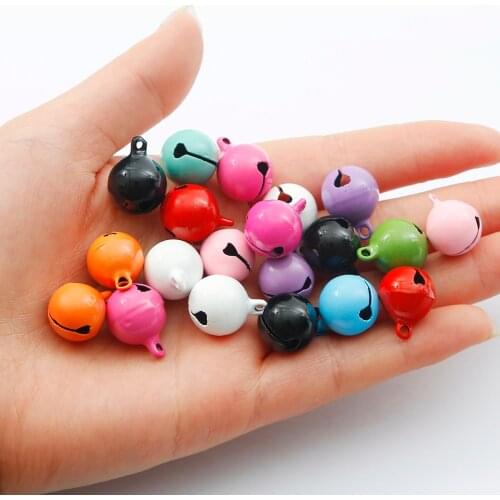 10Pcs/Lot 14mm Beautiful Iron Detachable Metal Beads Tranquil Christmas Bells Pendant Decoration DIY Material Crafts Accessories