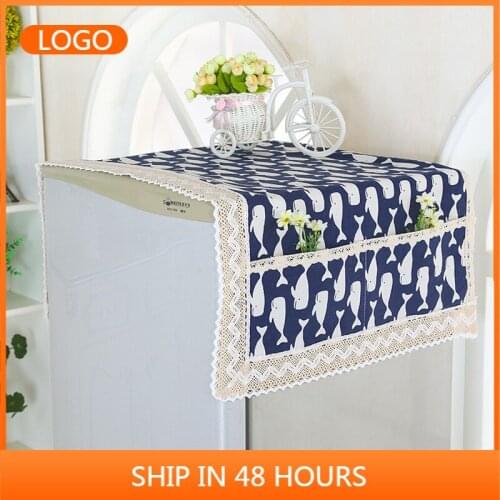 New cotton and linen fabric refrigerator cover household appliance refrigerator cover refrigerator cover dustproof