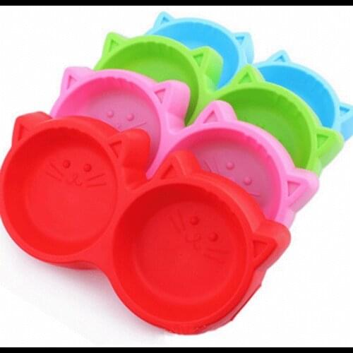 Cute Puppy Slow Down Eating Feeder Cat Shape Dish Bowel New Plastic Pet Dog Feeding Food Bowls Prevent Obesity Dogs Supplies