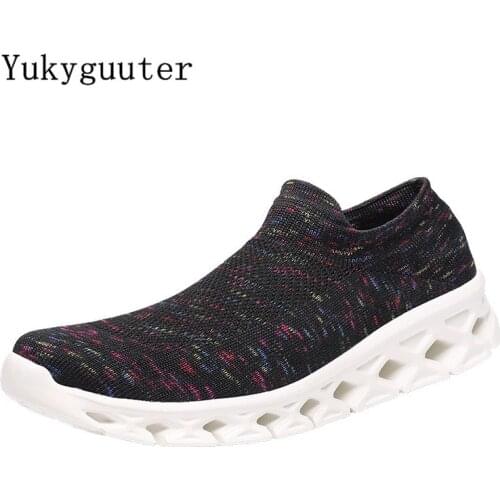 Men Running Shoes Sports Sneakers Flats Breathable 2019 Summer Mesh Walking Man Athletic Slip On Lightweight Comfortable