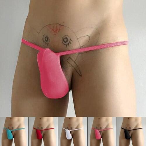 Men Sexy Seamless Transparent Ultra-thin Breathable Thong Briefs Underwear Modal Breathable Simple Mens Underwear