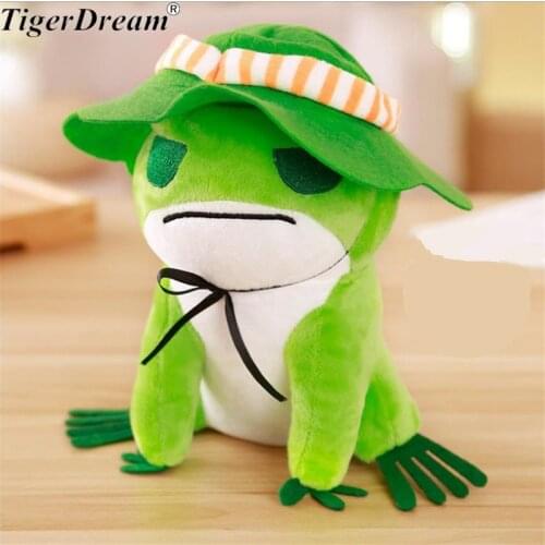 20cm PP Cotton Stuffed Travel Frog Plush Toys Soft Cartoon Soft Animals Dolls Free Shipping