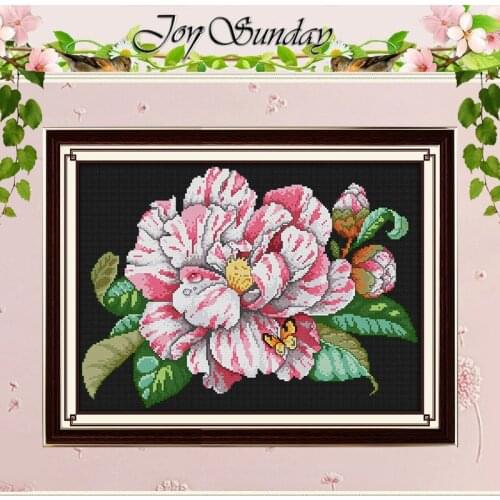 The beatiful flower with butterfly Cross Stitch 11CT 14CT Cross Stitch Set Wholesale Cross-stitch Kit Embroidery Needlework